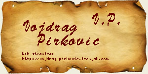 Vojdrag Pirković vizit kartica